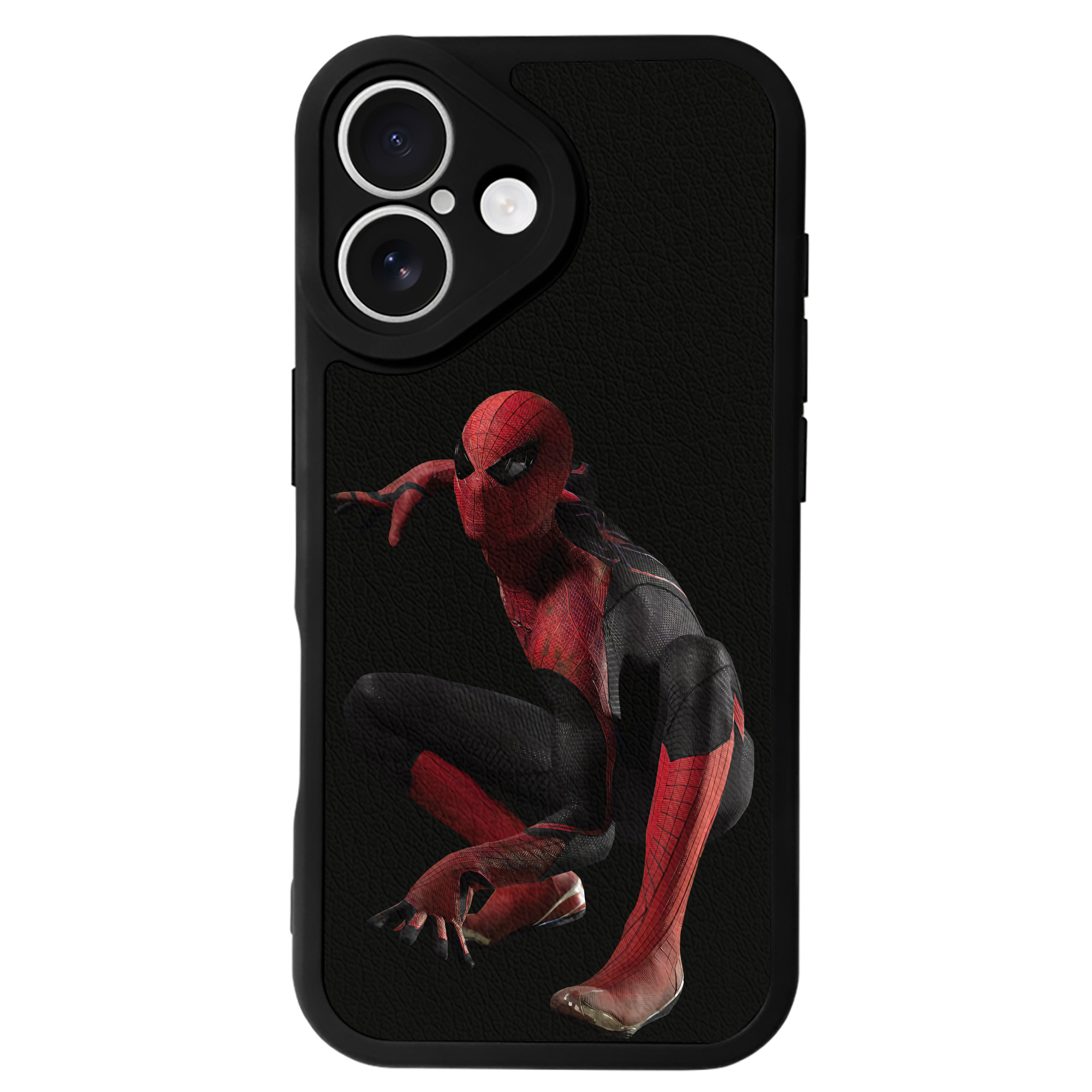 Spider Man スパイダーマン 【iPhone 16シリーズ対応】シリコンスマホケース（レザー調） 材質：シリコン